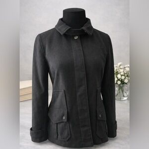 J crew womens Black wool Pea coat Size XS